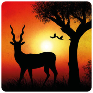 Quolls Kellerladen LED-Untersetzer Lieblinge Afrika Antilope