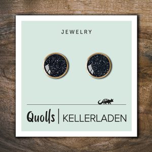 Quolls Kellerladen Schmuck Ohrstecker Gold Schwarz